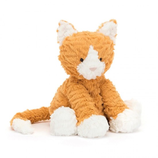 Jellycat Fuddlewuddle Ginger Cat 波浪毛橘猫 H23 X W13 CM