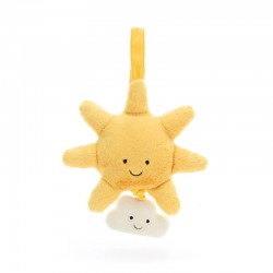 Jellycat Amuseables Sun Musical Pull 趣味太阳拉铃安抚宝宝床铃挂件  20cm x 20cm x 5cm