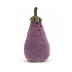 Jellycat Vivacious Aubergine 活泼茄子男孩女孩安抚玩偶吃货蔬菜毛绒玩具 17cm