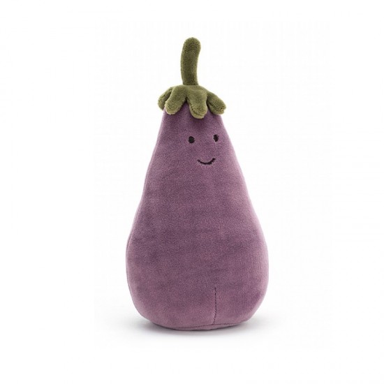 Jellycat Vivacious Aubergine 活泼茄子男孩女孩安抚玩偶吃货蔬菜毛绒玩具 17cm