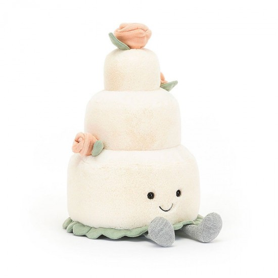 【包邮】Jellycat Amuseable Wedding Cake 结婚婚礼蛋糕玩偶 28*18cm