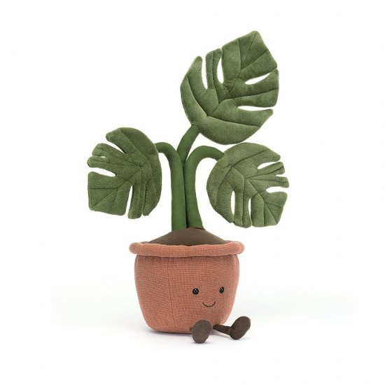 Jellycat Amuseable Monstera Plant 龟背竹盆栽植物 H43 X W15 CM