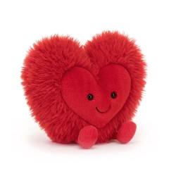 Jellycat Amuseables Beatie Heart Large 爱心毛绒玩具大号 24cm x 23cm x 7cm