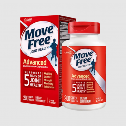 MOVE FREE益节 葡萄糖胺氨糖軟骨素1500mg+ 红瓶200粒 保质期2027.12 MOVE FREE益节 葡萄糖胺氨糖軟骨素1500mg+ 红瓶200粒 保质期2027.12