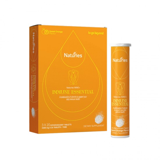 Naturies 天然免疫高浓度VC紫锥菊泡腾片 维生素C1000mg 60片 保质期：2027.1