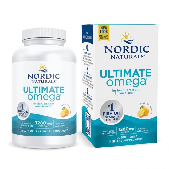 Nordic Naturals 挪威小鱼美国北极深海鳕鱼油胶囊Omega-3欧米伽120粒 成人高浓缩鱼油 保质期2026.6