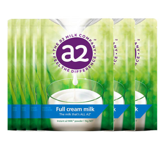 【a2白金 新西兰发货】【6袋】A2 成人奶粉 全脂高钙奶粉  6袋 保质期：2023.4