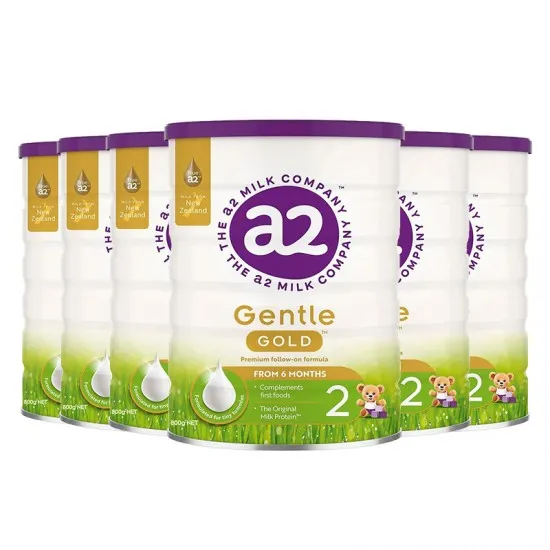 【新西兰直邮顺丰空运】a2金装Gentle Gold幼儿配方奶粉2段 800g 6罐 （6-12个月） 保质期2026年6月