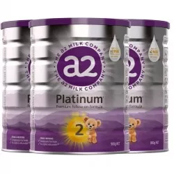 【a2白金 新西兰物流】【时安达物流】【3罐】a2白金 婴幼儿高端配方牛奶粉 2段 3罐 （6-12个月）保质期：2027.3左右