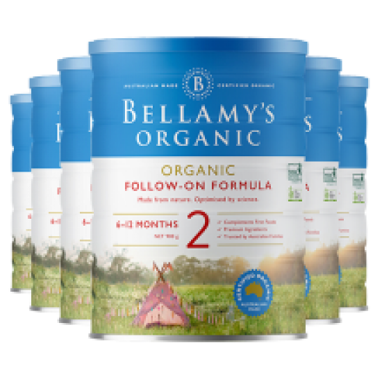 【Bellamy新西兰直邮】【快线】Bellamy's 贝拉米 有机婴幼儿奶粉 2段 6罐（6-12个月）  保质期：2025.4