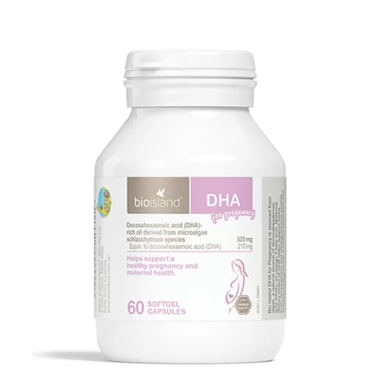 【因天气原因产品融化无法理赔】BioIsland 生物岛 孕妇DHA 60粒 孕妇孕期备孕产后专用 补脑补眼 脑黄金 保质期2027.1