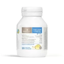 【因天气原因产品融化无法理赔】Bioisland 生物岛 鳕鱼鱼肝油促进幼儿脑部发育 90粒 保质期2026.12