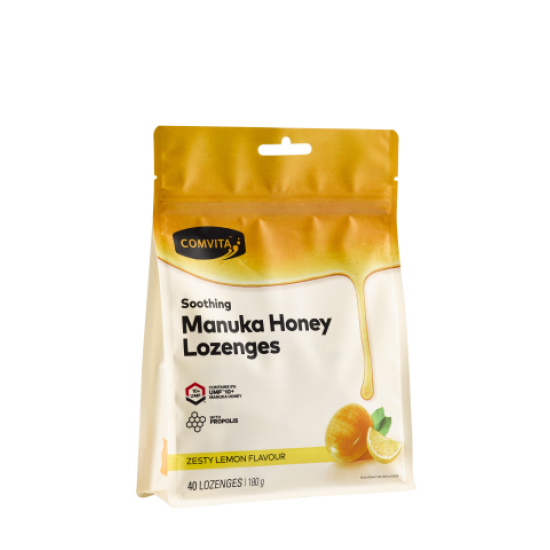 Comvita 康维他 麦卢卡蜂蜜蜂胶糖喉糖UMF10+糖 蜂胶柠檬味 40粒2028.1