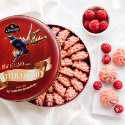 【树莓味】Lowrey 手工黄油曲奇树莓味430g 纯天然无任何添加 含有60%新西兰黄油（曲奇松软，长途运输易有碎裂，介意者慎拍） 保质期2027.3