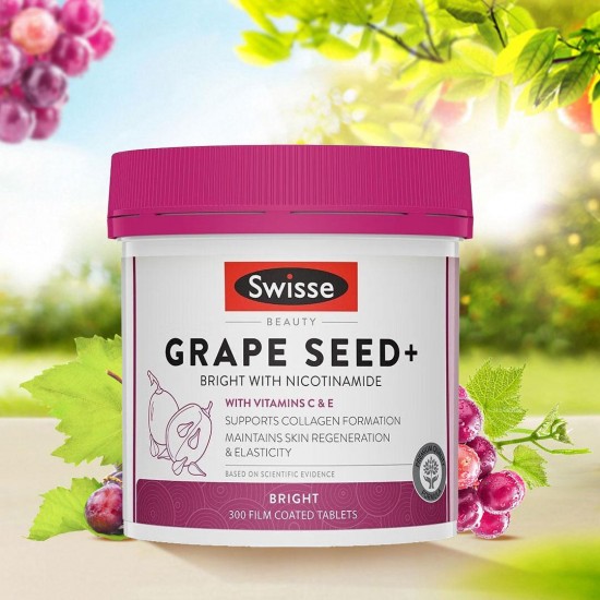 Swisse 烟酰胺葡萄籽精华片滋养提亮 300粒 保质期2027.10