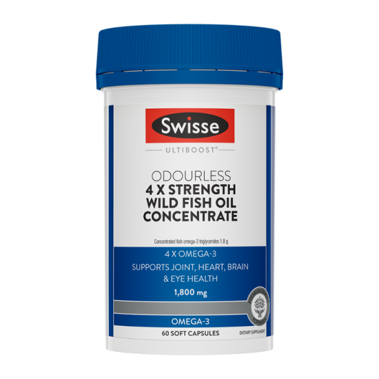 Swisse 斯维诗 4倍浓缩野生深海无腥味鱼油 60粒 保质期2027.11