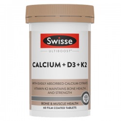 swisse 柠檬酸钙+D3+K2 钙片60粒 保质期2029.2