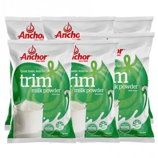 【新西兰直邮】【顺丰空运】【6袋】安佳Anchor 成人脱脂奶粉袋装 1KG/袋（整箱6袋包邮）  保质期：2026.8左右