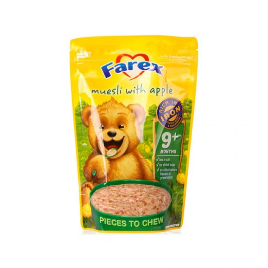 【超市采购】Farex 小熊婴幼儿 米粉米糊 无糖 低敏 高铁 9个月+ （苹果味）150g