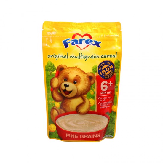 【超市采购】Farex  小熊婴幼儿多种谷物 米粉米糊 无糖低敏 味道随机 高铁 6个月+125g