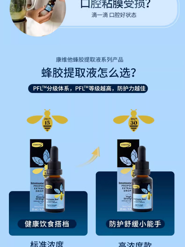 Comvita 康维他PFL15 蜂胶滴剂蜂胶滴液不含酒精25ml